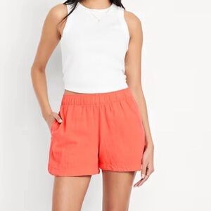 NWT Old Navy Women's High Waist Shorts - Bright Coral